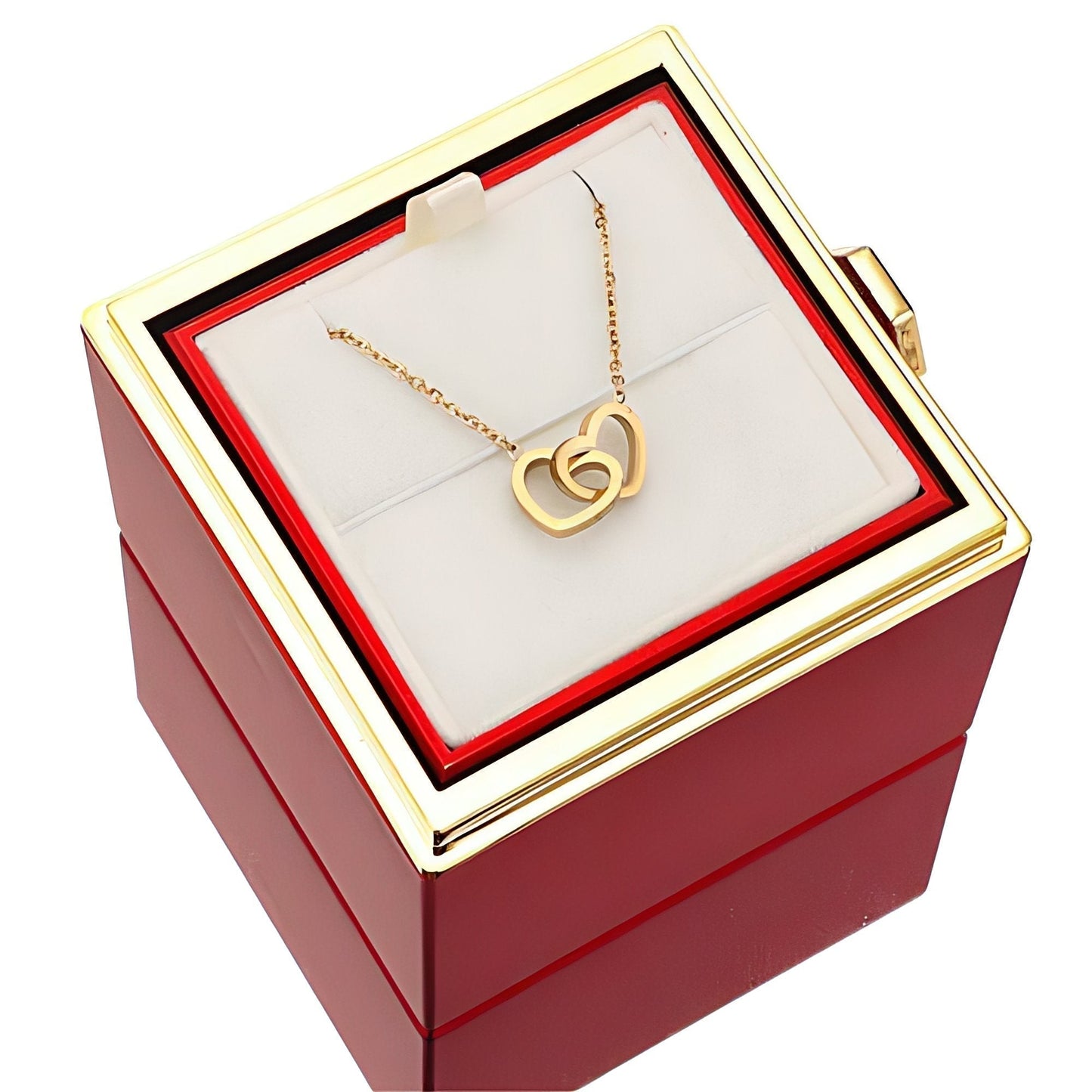 Doppelherz Halskette Geschenkbox - Geschenk fĂŒr Sie