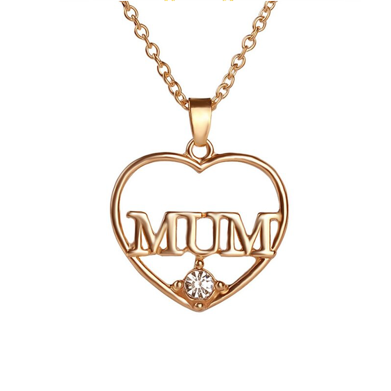 Mom Kette mit Zirkon in gold - Bedeutungsvolles Schmuckstück für Mütter mit funkelndem Zirkon
