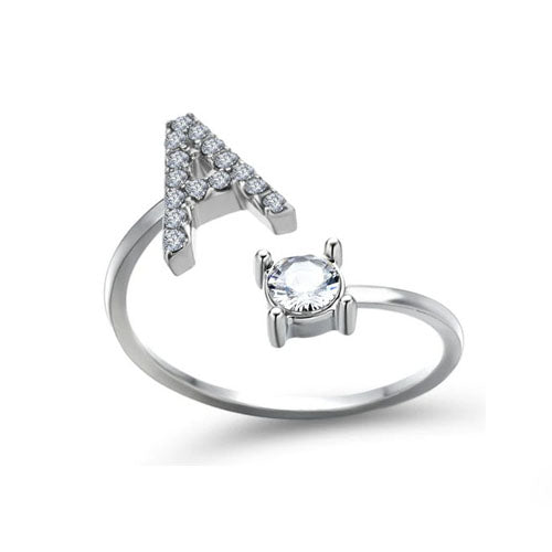 Personalisierter Initialen-Ring aus hochwertigem Edelstahl Buchstabe A
