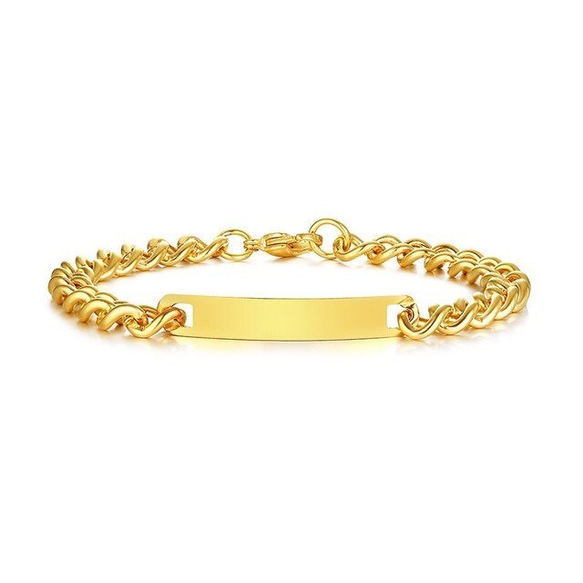 Personalisiertes Armband mit Wunschgravur in Gold für Herren- Individuelles Schmuckstück für besondere Erinnerungen