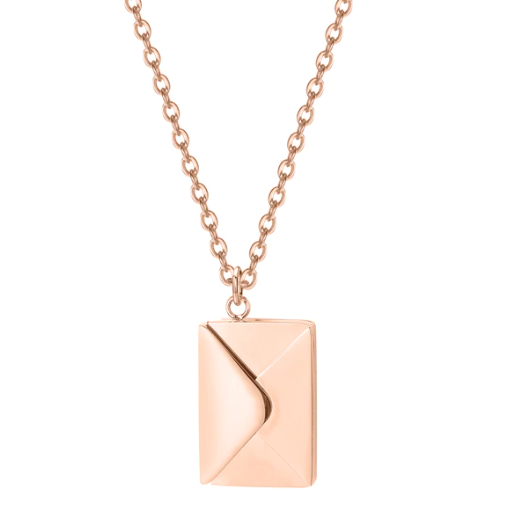 Liebesbrief Halskette Rose gold- Romantisches Schmuckstück mit persönlicher Botschaft
