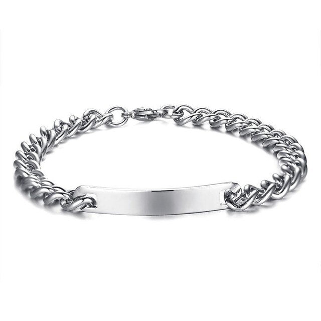 Personalisiertes Armband mit Wunschgravur in Silber für Herren- Individuelles Schmuckstück für besondere Erinnerungen