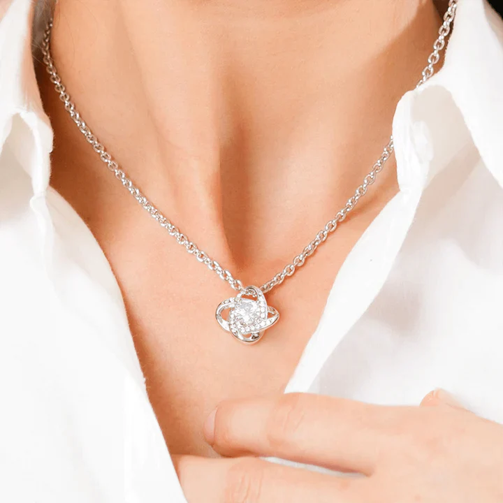 Weißgold Kette mit echter Rose - ausgefallene geschenke für frauen