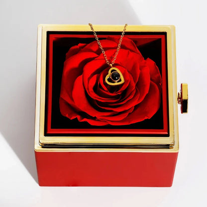 Photo necklace rose box